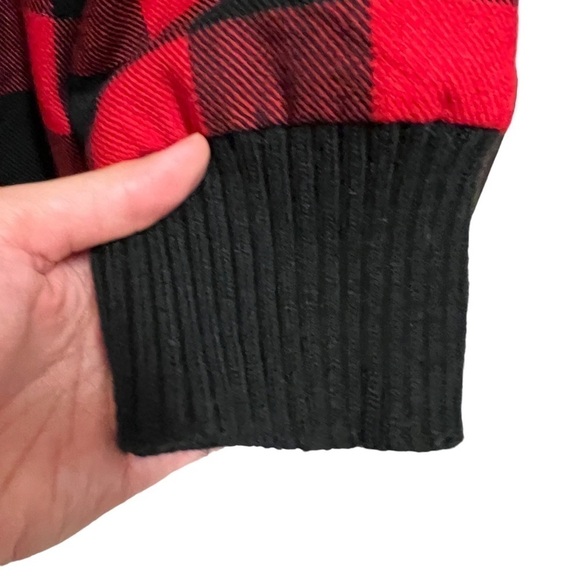 Torrid Buffalo Plaid Sweater Jacket, Cinched Waist, Size 3 - Picture 8 of 14